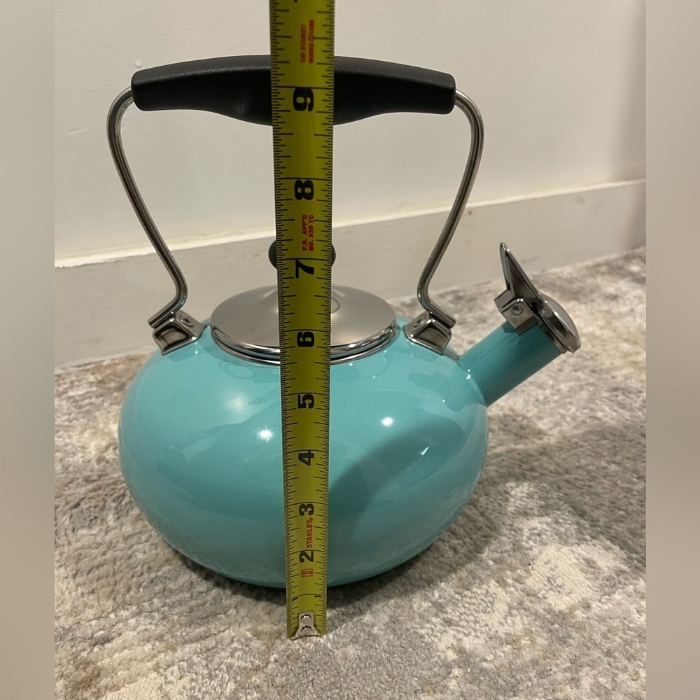 Chantal Enamel-on-Steel Vintage Tea Kettle Aqua Turquoise MSRP $95 - Picture 6 of 7